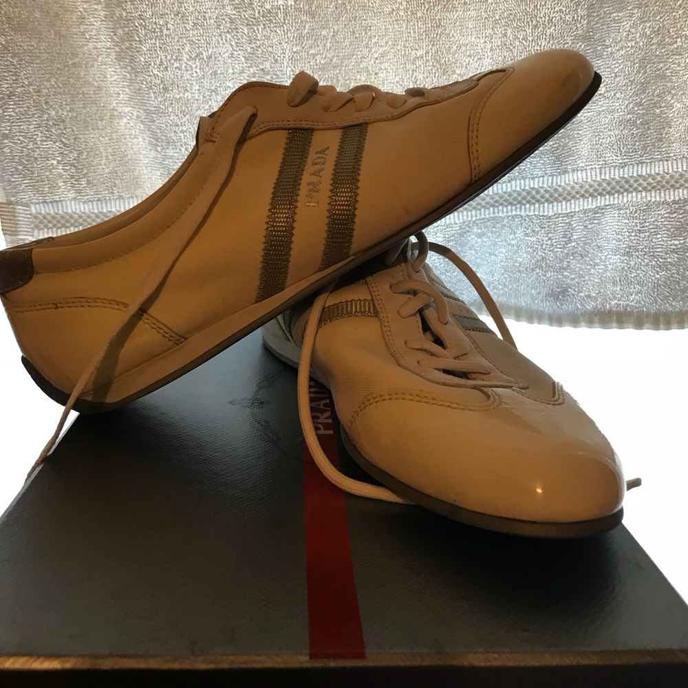 White Prada sneakers